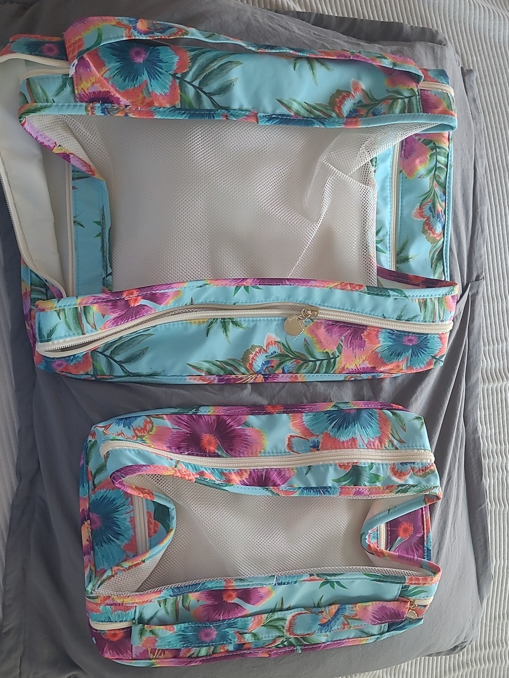 PQ Swim Aqua Floral Packing Cubes - Multicolor Bloom